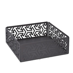 [S-V5926130000] Portatovaglioli metallo frecce grigio scuro quadrato 16,5x16,5x6 cm