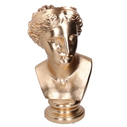 [S-V6148570000] Portavaso in resina busto oro 35,8x36x58 cm