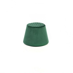 [S-CO/079/VE] Pouf in velluto con struttura in metallo, colore verde, 46,5 x 46,5 x 33 cm