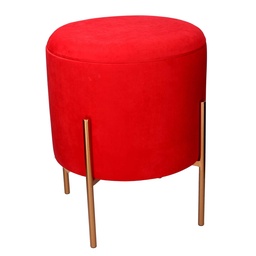 [S-V2809830000] Puff Contenitore Tessuto Rosso con Gambe 40x40x51 cm