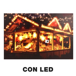 [S-V6180750000] Quadro led rettangolare in legno multicolore cm60x40h1,8