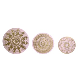 [S-V4616380000] Quadro legno rosa tondo ø60h3,5