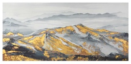 [S-V9170990000] Quadro Montagna con Oro - 150x70 cm