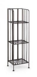 [S-B0740483] Scaffale Pieghevole Marrone 34x30x114 cm