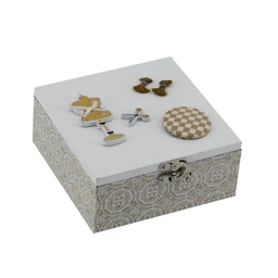 [S-V5920240000] Scatola in legno naturale quadro 15x15x7,5 cm