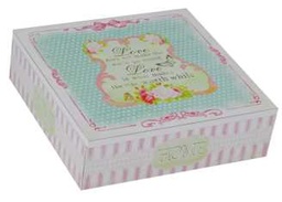 [S-V9136920000] Scatola portathe quadra love cm. 24 x 24 x 7