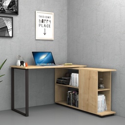 [S-FZ94297] Scrivania con libreria reversibile Rovere OSLO 120x60x h74 cm