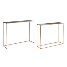 [S-B0746499] Set 2 consolle in metallo stile atmosphere