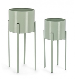 [S-B0741486] Set2 P.Fiore Ester To Verde Salvia - Set da Giardino con Sedie e Tavolino