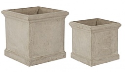 [S-B0790563] Set2 Vaso Cemento Sabbia - 45,5x45,5x45,5 cm e 35x35x35 cm