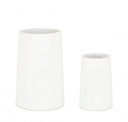 [S-B0790685] Set2 Vaso Hoian To Bianco Alto - Elegante vaso in fibra di cemento e argilla