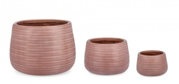 [S-B0790645] Set3 Vaso Tressage in Terracotta