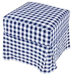 [S-V9138410000] Sgabello Cubico Tessuto Blu Lg-9422 35x35x35 cm