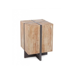 [S-B0740294] Sgabello legno metallo industriale Garrett 45h cm