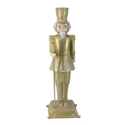 [S-V6199300000] Soldatino in Resina Oro 10x10x31,5 cm
