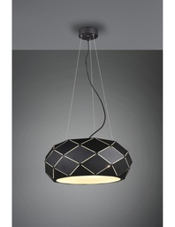 [S-TRIO303500332] Sospensione 3xE27 Zandor Nero Ø50 cm Trio Lighting
