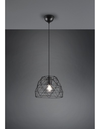 [S-TRIOR30711032] Sospensione Gabbia Nero Opaco Ø27 cm Regolabile - Trio Lighting