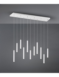 [S-TRIO321611131] Sospensione Moderna Tubular 11 Tubi Led Bianco L115 cm
