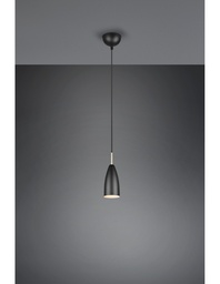 [S-TRIOR30691032] Sospensione Pendel Cono Farin Nero Ø10 cm Trio Lighting