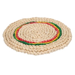 [S-V1301970030] Sottopentola naturale in mais, confezione da 4 pezzi, ø30x1 cm