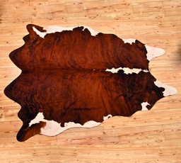 [S-CA/003] Tappeto in lana 100%, color marrone, 4x180x230 cm