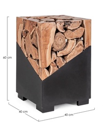 [S-B0680570] Tavolino design legno quadrato Grenada - 40x40x60 cm