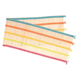 [S-V1305250000] Tovaglia Runner Multicolor in Bambu' Rettangolare 33x150 cm