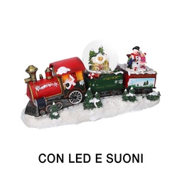 [S-V6159800000] Trenino in resina con luci a led e musica cm34x11,5h18,5