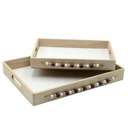 [S-V5915620000] Vassoio rettangolare in legno 1-2 lignum cm40x32,5h5