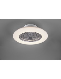 [S-TRIOR62522187] Ventilatore Lampadario Led Dimmerabile Stralsund Alluminio