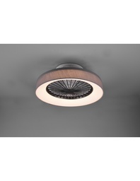 [S-TRIOR62662111] Ventilatore Moderno con Luce Led Dimmerabile Farsund Grigio