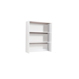 [S-A10100] Libreria da appoggio per scrivania 2 ripiani Bianco Frassinato H.105x90x29cm