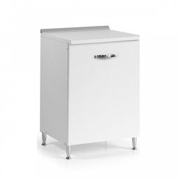 [S-A10444] Base per cucina con 1 anta colore bianco frassinato Cm 60x50xH 85