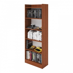 [S-A10285] Mobile Libreria Noce Antico in legno nobilitato 6 ripiani H180x64x29 cm
