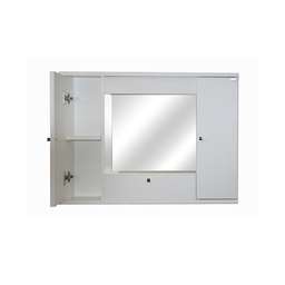 [S-A10905] Mobile specchiera bagno bianco frassinato 2 ante c/ribalta h.61x93x14 cm