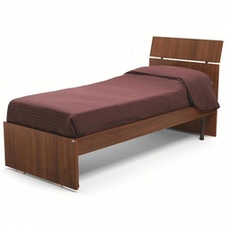 [S-A10095] Letto Singolo Legno Per Camera Colore Noce Antico Cm 200x85xH 98