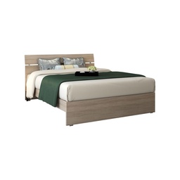 [S-A10501] Letto matrimoniale in legno  per camera colore olmo cm 200x171xH 98