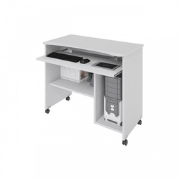 [SA-A10162] Portacomputer Bianco in Legno Nobilitato H.76x93x48,5 cm