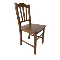 [SA-FZ36835] Sedia in legno massello colore noce schienale decorato 46x51xh.95 cm