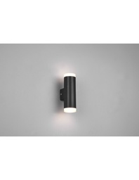 [SA-TRIO283110232] Applique Bagno Doppio Led Ray Nero IP44