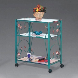 [SA-A18WP20] Carrello porta tv in ferro verde 56x45xh.80 cm