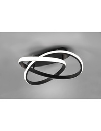 [SA-TRIOR62051432] Lampada a Soffitto a Spirale Nera con Dimmer LED 18w Ø45 cm