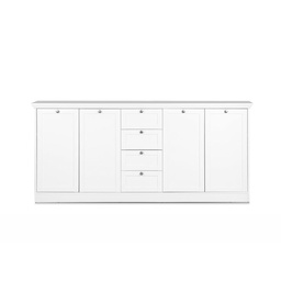 [SA-FZ86374] Mobile credenza 4 ante 4 cassetti colore bianco 200x40xh.90 cm