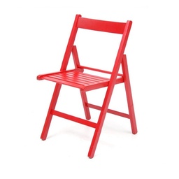[SA-FZ55714] Sedia pieghevole in faggio di alta qualità colore rosso 43x48xh.79 cm