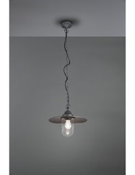 [SA-TRIO301760142] Sospensione Antracite con Diffusore Vetro IP44